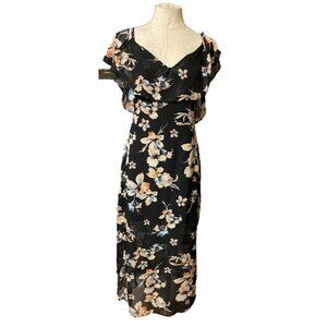 Jeans By Buffalo Midi Dress XL Extra Large 14 16 Floral Flowy Washable Romantic